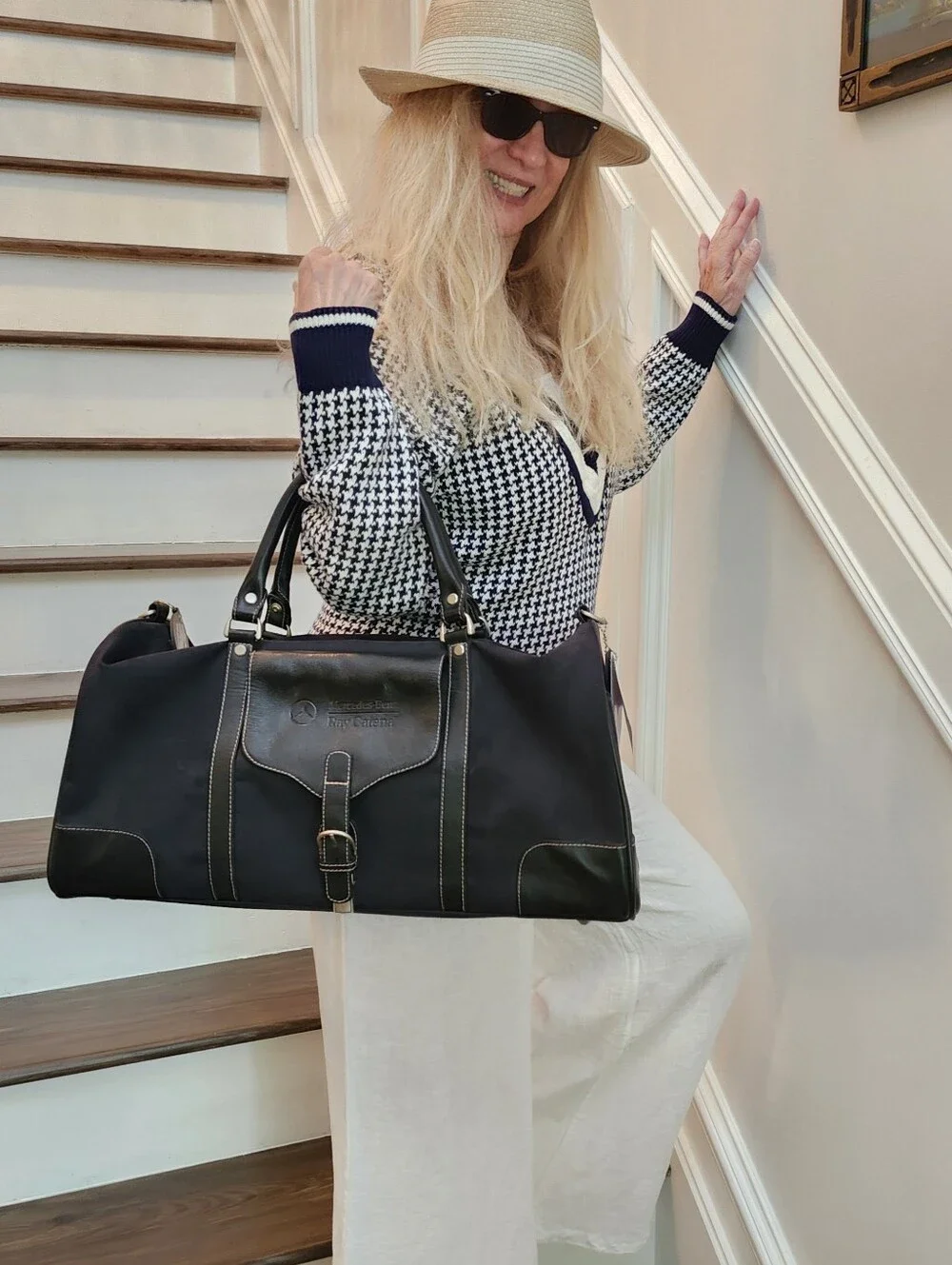 Bellino Made Mercedes-Benz Embossed New Weekender Duffel Shoulder Bag, $95